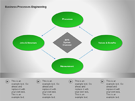 Business Process Re-engineering Diagram Presentation Template, Master Slide