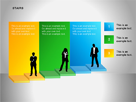 Stairs Diagrams Presentation Template, Master Slide