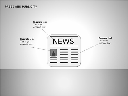 Press & Publicity Diagrams Presentation Template, Master Slide