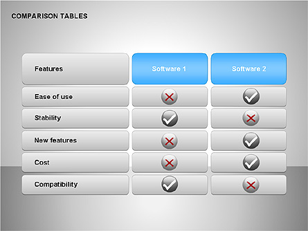 Comparison Tables Collection Presentation Template, Master Slide
