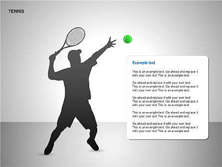Free Tennis Silhouettes Presentation Template, Master Slide