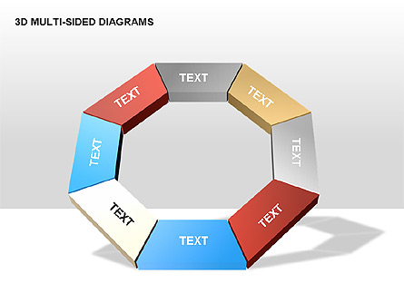 3D Multi-Sided Diagrams Presentation Template, Master Slide