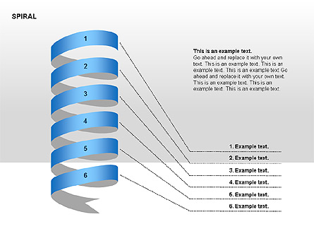 Spiral Process Chart Collection Presentation Template, Master Slide