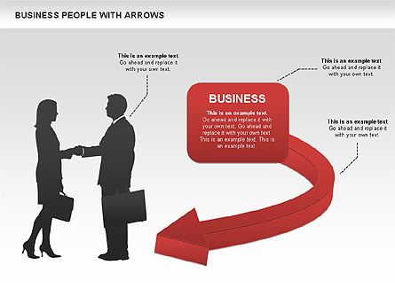Business Silhouettes Diagrams Presentation Template, Master Slide
