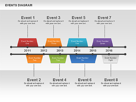 Events Diagram For Presentations In Powerpoint And Keynote 