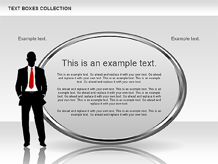 Metallic Text Boxes Collection Presentation Template, Master Slide