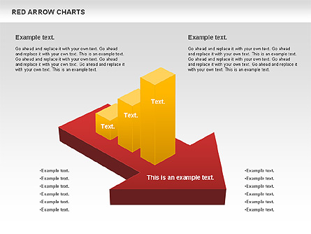 Red Arrow Chart Presentation Template, Master Slide