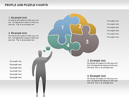 People and Puzzles Presentation Template, Master Slide