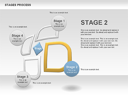 Stages Process Diagram For Presentations In PowerPoint And Keynote ...