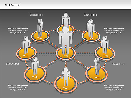 People Network Diagram For Presentations In Powerpoint And Keynote 