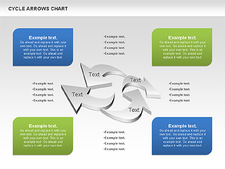 Circle Arrows Chart Presentation Template, Master Slide