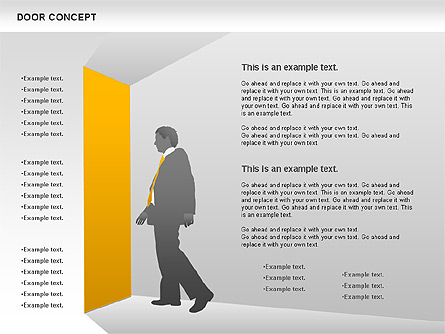 Door Concept Diagram Presentation Template, Master Slide