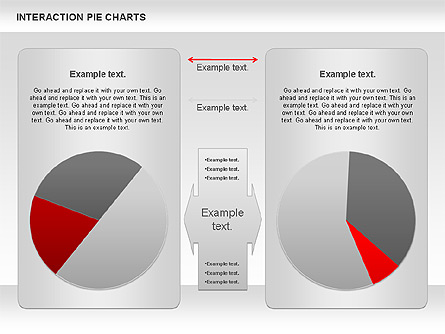 Interaction Pie Charts Diagram Presentation Template, Master Slide