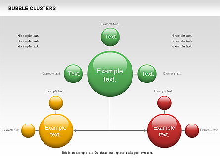 Bubble Clusters Chart Presentation Template, Master Slide