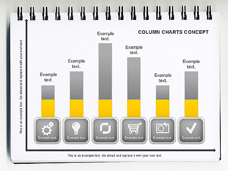 Column Chart Concept Presentation Template, Master Slide