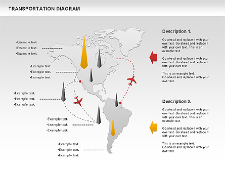 Airlift Diagram Presentation Template, Master Slide