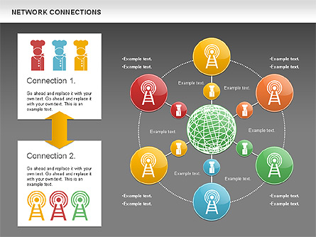 Cellular Network Diagram For Presentations In PowerPoint And Keynote ...