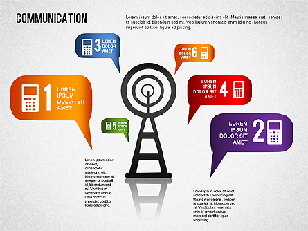 Communication Infographics Presentation Template, Master Slide