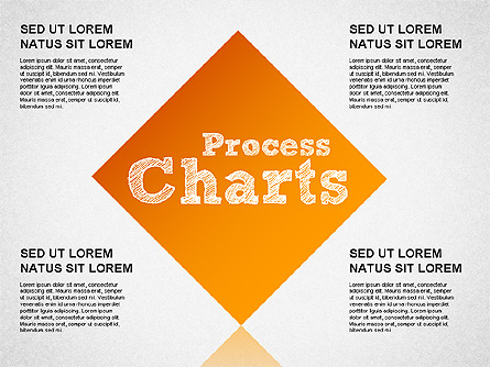 Sequential Process Flow Diagram Presentation Template, Master Slide