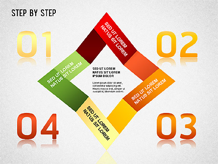 Step by Step Chart Presentation Template, Master Slide