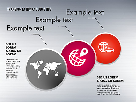 Transportation and Logistics Process with Icons Presentation Template, Master Slide