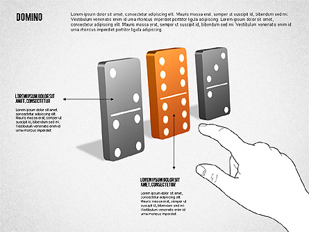Domino Concept Diagram Presentation Template, Master Slide