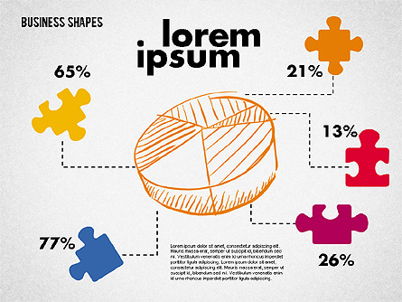 Pie Chart and Puzzles Presentation Template, Master Slide