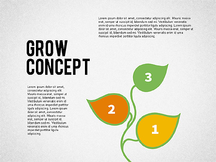 Grow Concept with Numbers Presentation Template, Master Slide