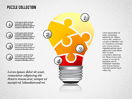 Puzzle Shapes Collection Presentation Template, Master Slide
