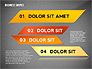 Abstract Ribbon Color Shapes and Elements for Infographics slide 13