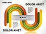 Abstract Ribbon Color Shapes and Elements for Infographics slide 7