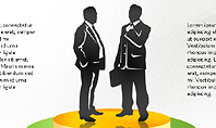 Concept with Business People Silhouettes
