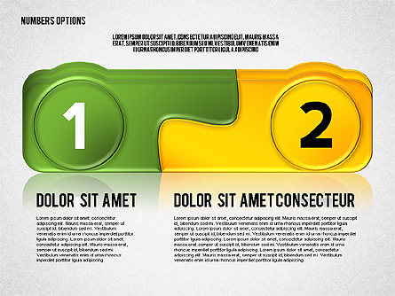 Colored Options with Numbers Presentation Template, Master Slide