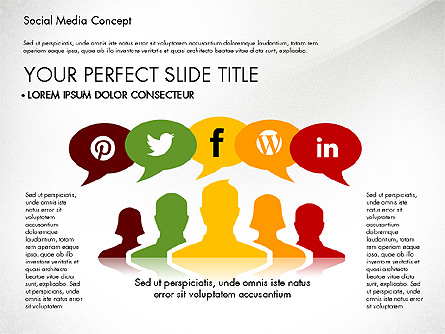 Social Media Concept Presentation Template Presentation Template, Master Slide