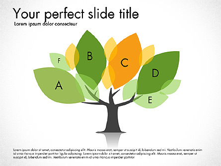 Options and Stages with Leaves Presentation Template, Master Slide
