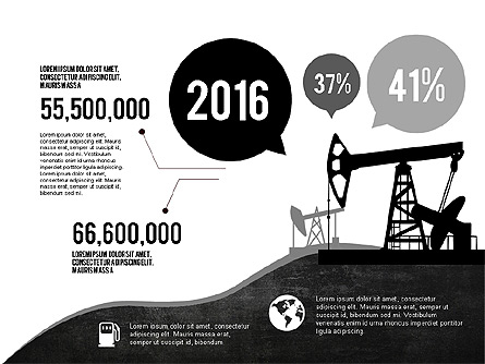 Oil and Gas Production Infographics Presentation Template, Master Slide