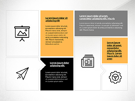 Flat Design Presentation with Shapes Presentation Template, Master Slide