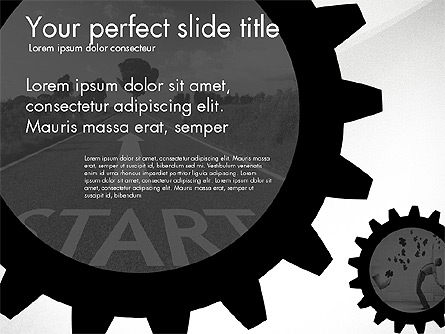 Cogwheel Gears Presentation Concept Presentation Template, Master Slide
