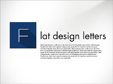 Letters in Material Design Style Presentation Template, Master Slide