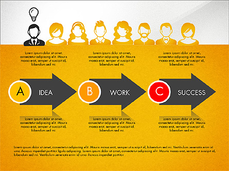 Idea, Work, Success Presentation Concept Presentation Template, Master Slide