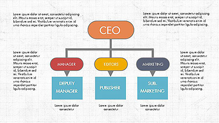 CEO Organization Chart for Presentations in PowerPoint and Keynote