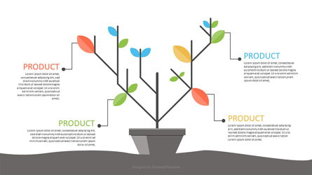 Product Tree Infographics Presentation Template, Master Slide