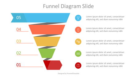 Spiral Sales Funnel Infographic Presentation Template, Master Slide