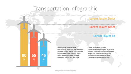 Air Travel Infographic Presentation Template, Master Slide