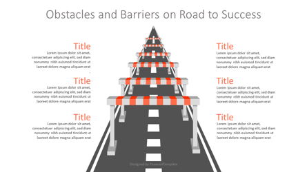 Obstacles and Barriers on Road to Success Presentation Template, Master Slide