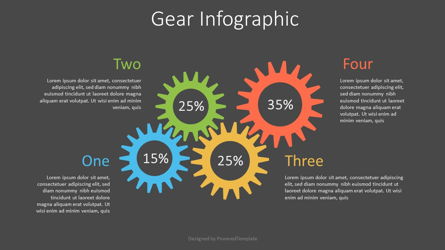Colorful Gear Infographic Presentation Template, Master Slide