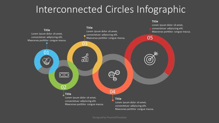Interlocking Circles Infographic Presentation Template, Master Slide