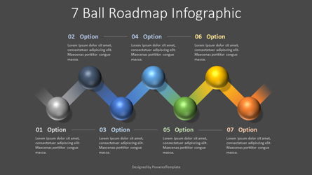 7 Ball Roadmap Infographic Presentation Template, Master Slide