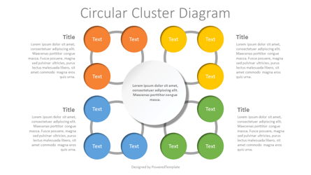 Circular Cluster Diagram Presentation Template, Master Slide