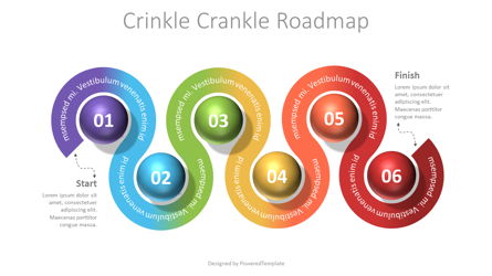 Crinkle Crankle Roadmap Presentation Template, Master Slide